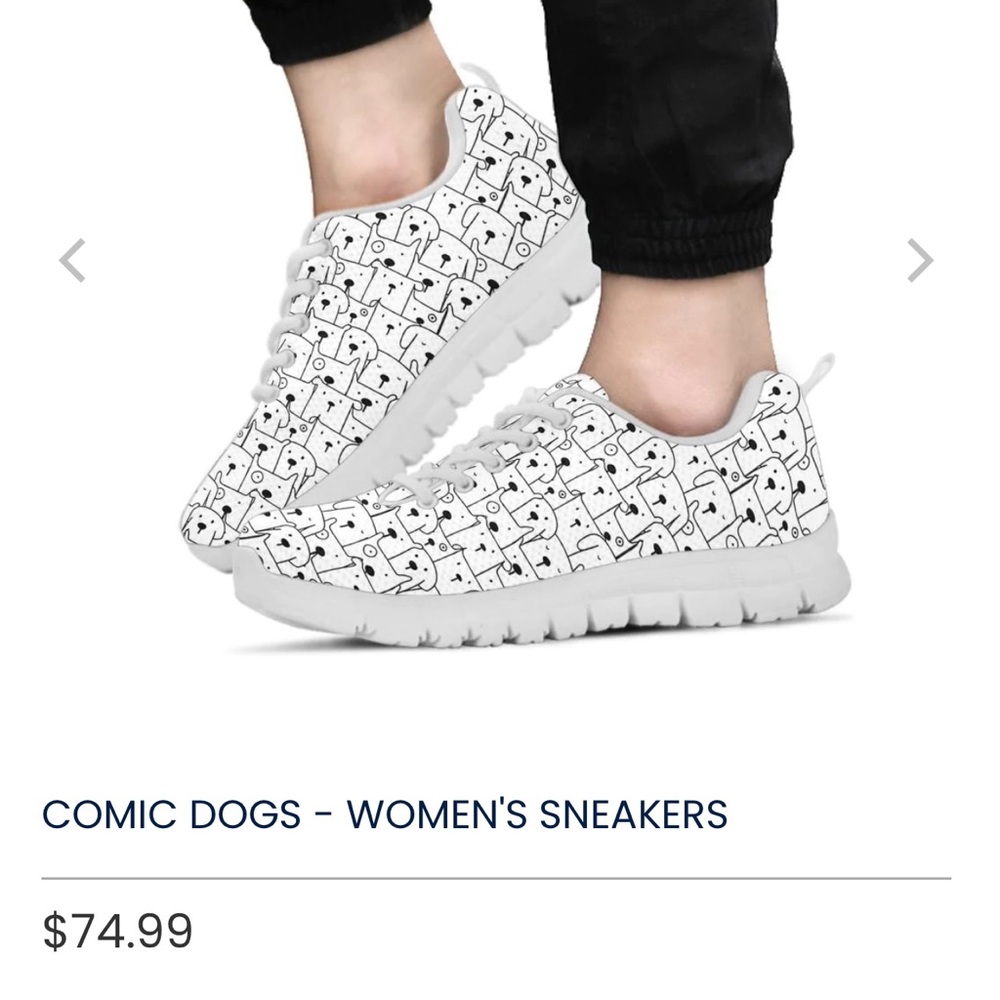 I Love Veterinary Comic dogs sneaker- new without tag